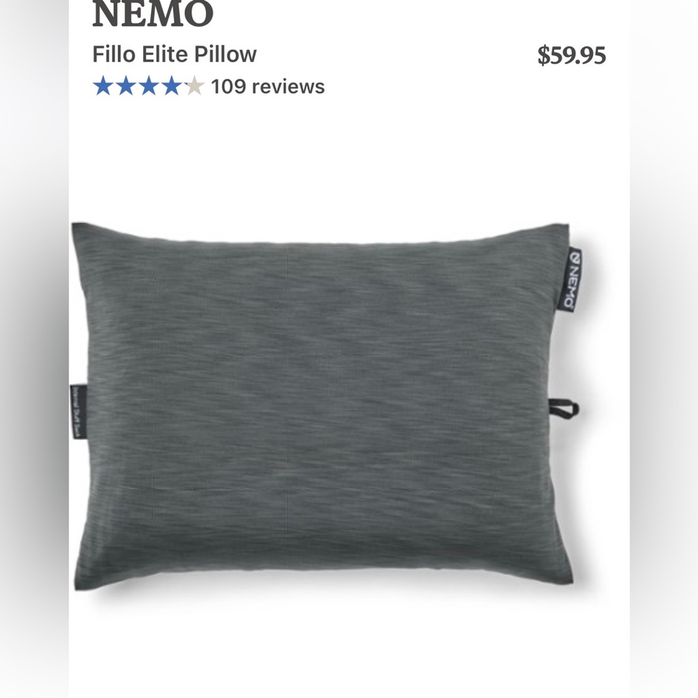 NEMO Fillo Elite Pillow- Blue Flame - Sold out color / Size Regular